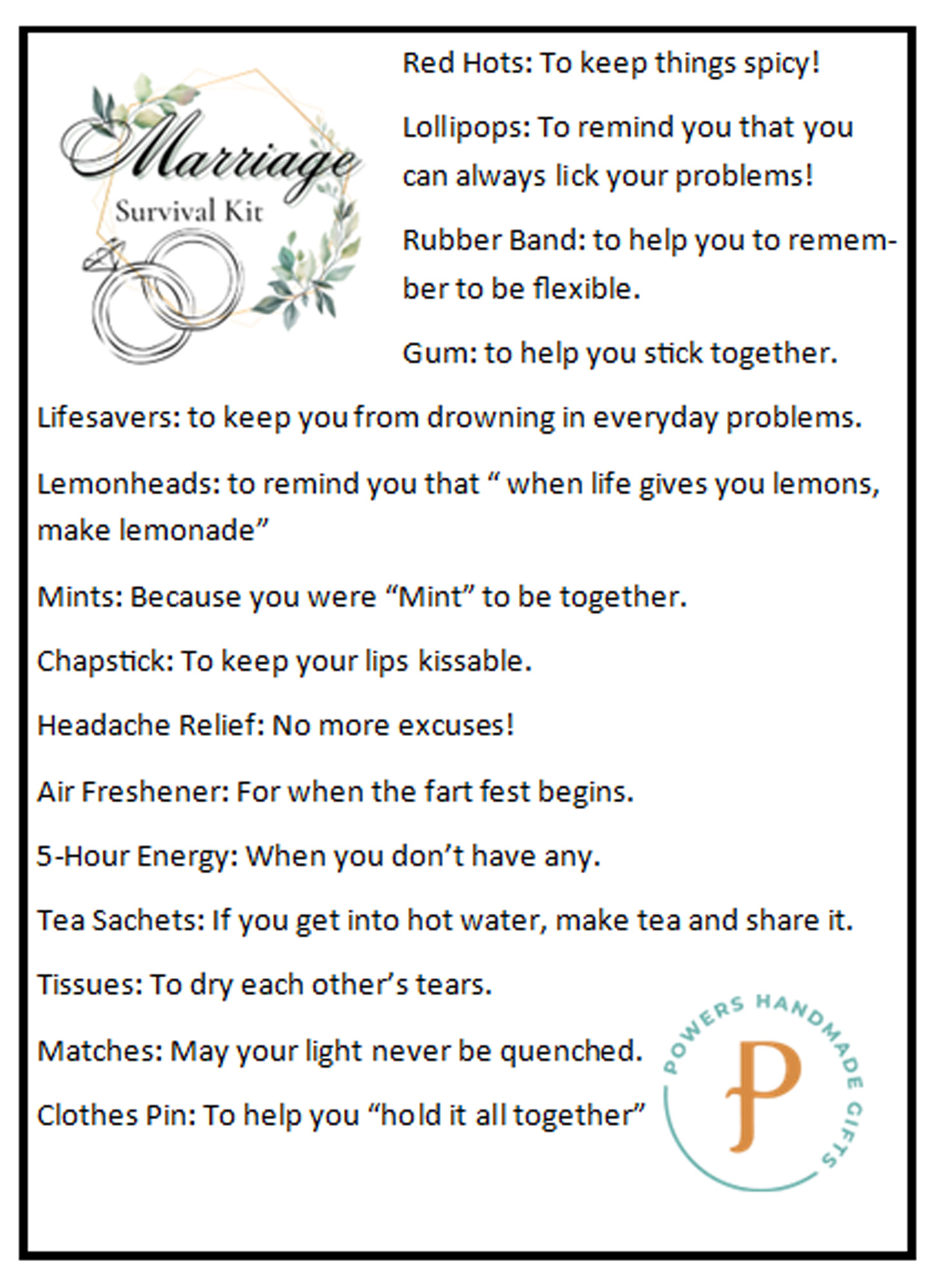 Marriage Survival Kits. Funny Wedding Gift for the Mr. and Mrs. | MakerPlace by Michaels marriage-survival-kits-funny-wedding-gift-for-the-mr-and-mrs-makerplace-by-michaels